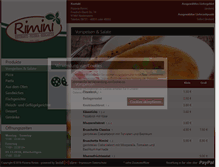 Tablet Screenshot of pizzeria-rimini.com